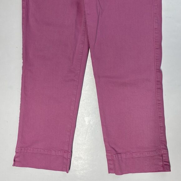 CJ Cookie Johnson Mercy Crop Jeans Sz 25 Pink Midrise Stretch Denim Capri USA - Picture 7 of 11